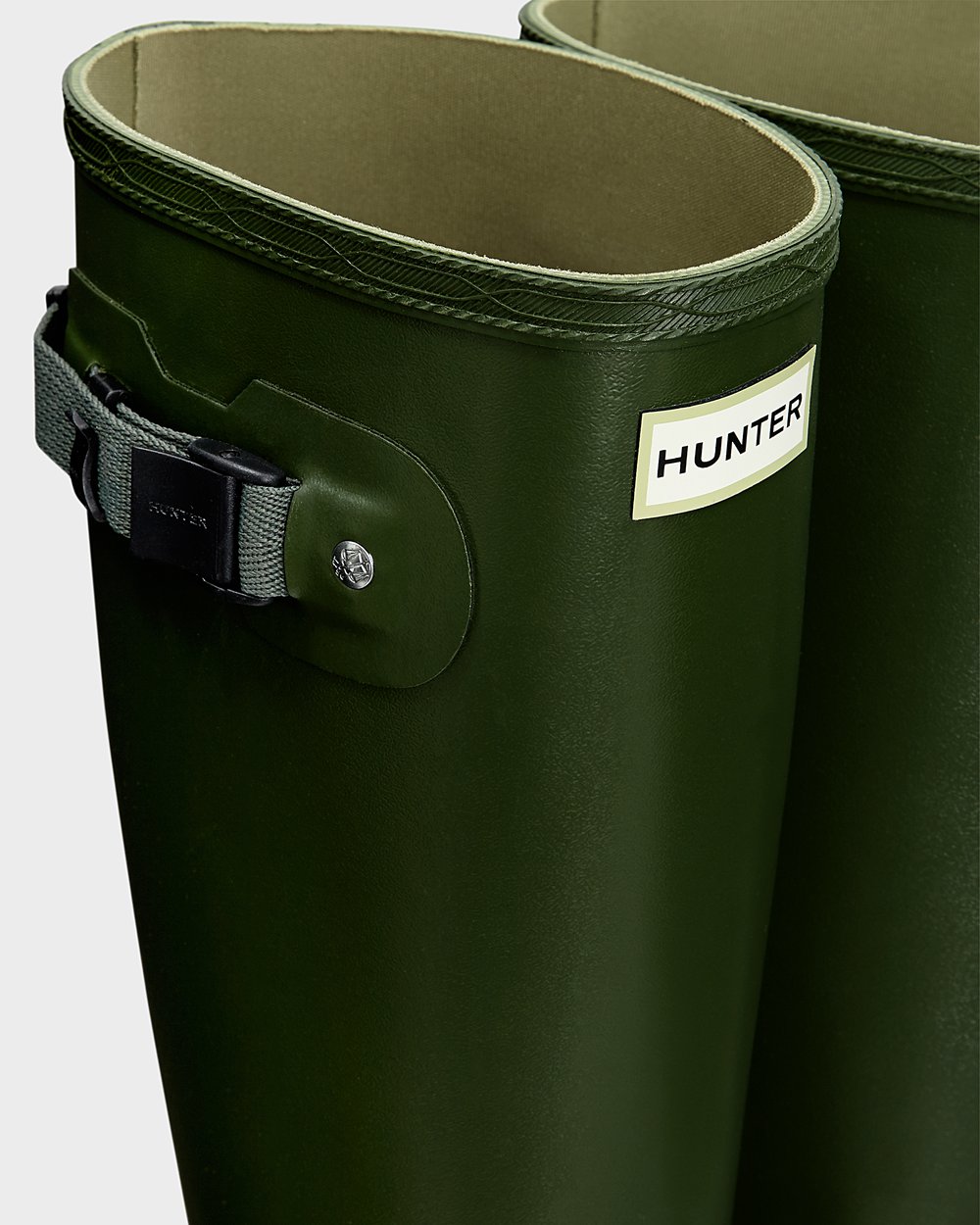 Botas de Lluvia Altas Hunter Hombre - Norris Field - Verdes - OTHAYUS-81